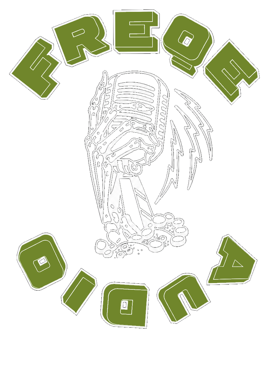 FREQE AUDIO SKELETON HAND MICROPHONE LOGO